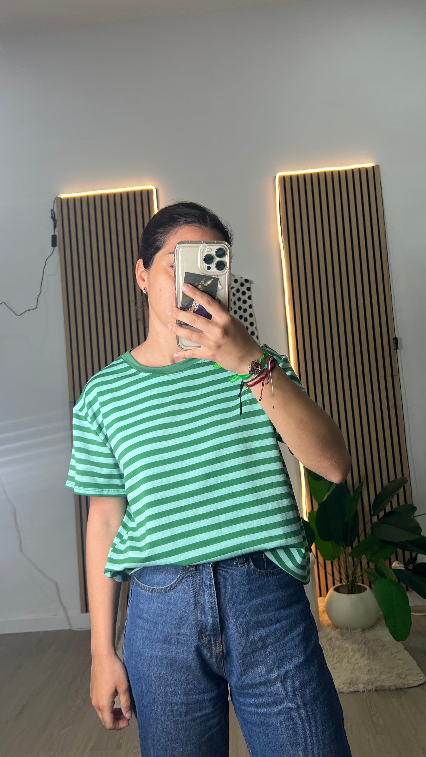 Camiseta rayas verde