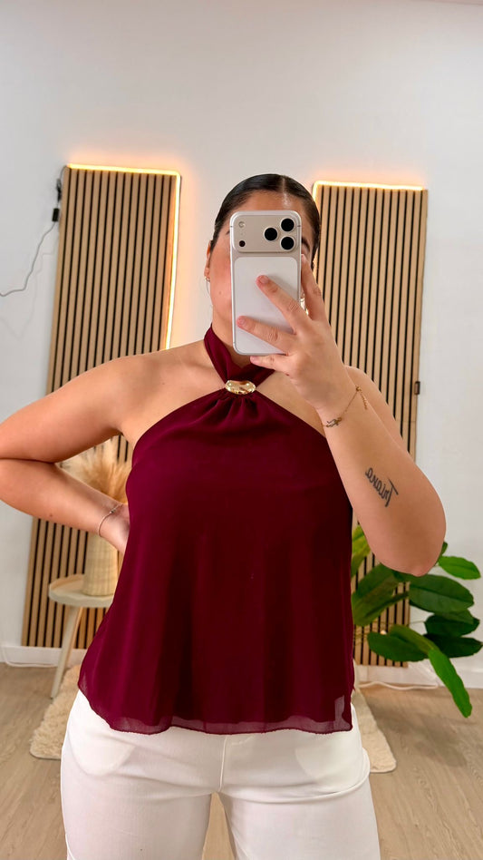 Blusa Venus burdeos