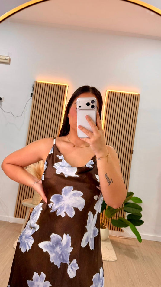 Vestido tropicoqueta chocolate