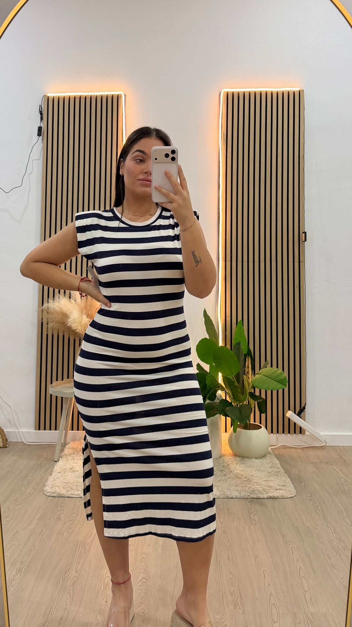 Vestido rayas azul marino