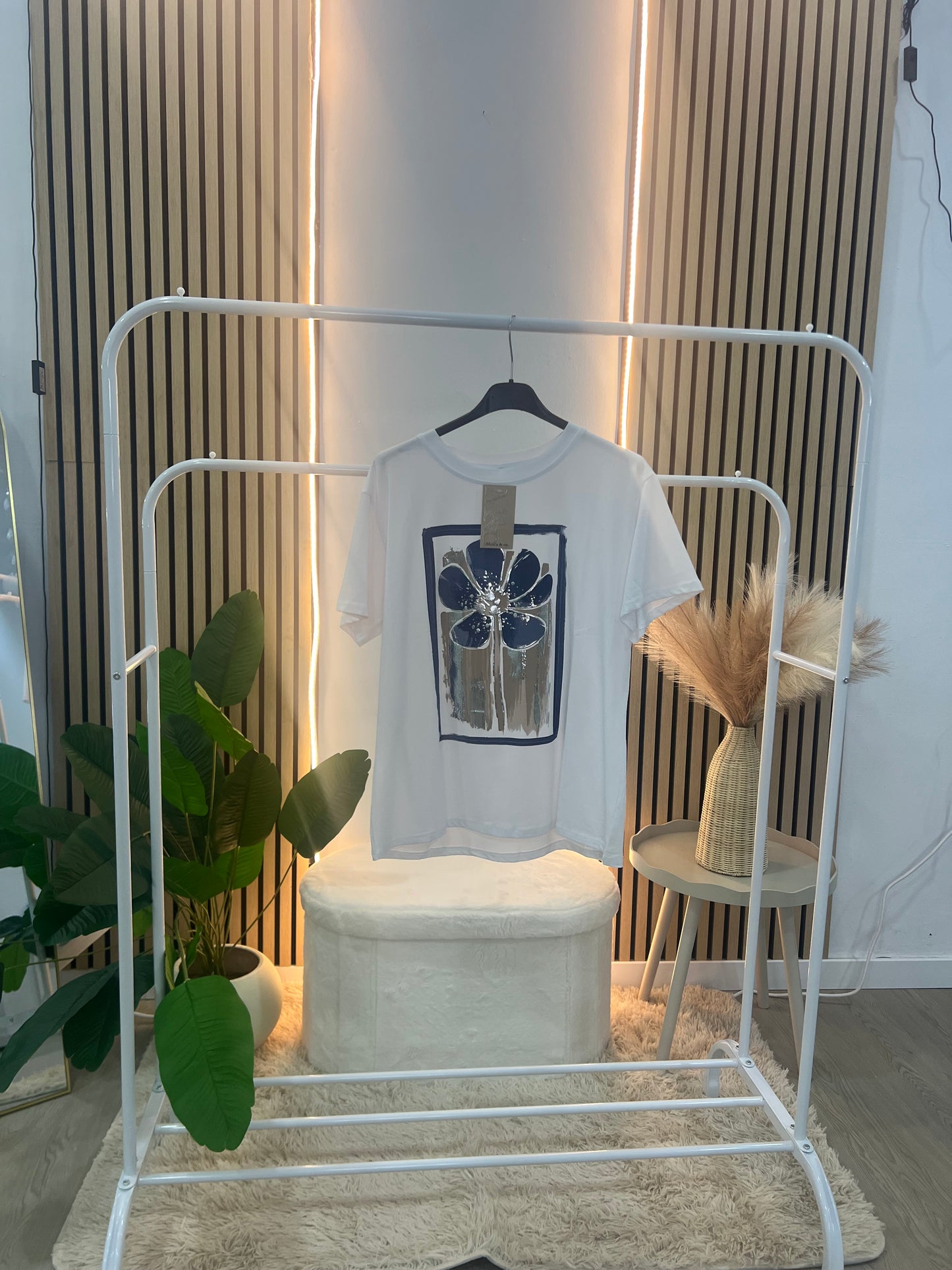 Camiseta Flor azul