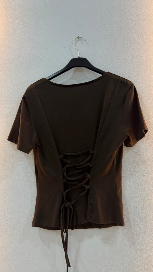Camiseta básica marrón