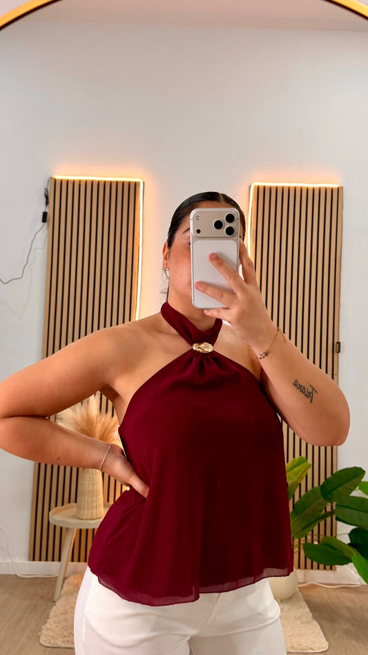 Blusa Venus burdeos