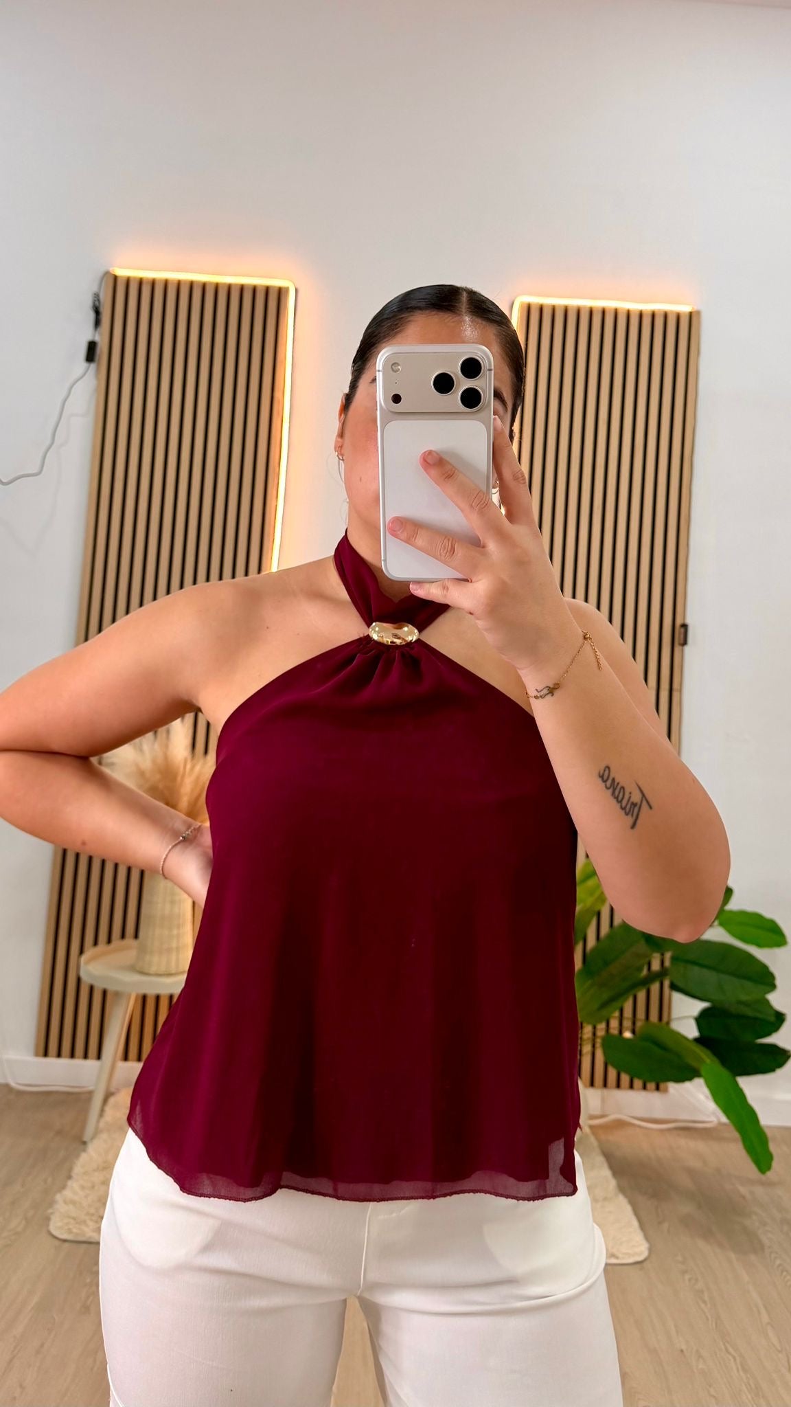 Blusa Venus burdeos