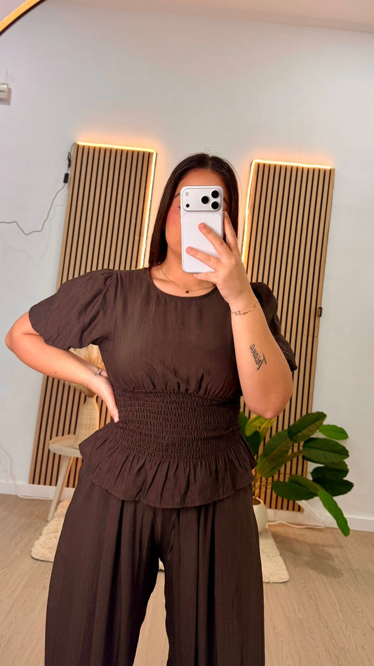 Blusa Nara chocolate