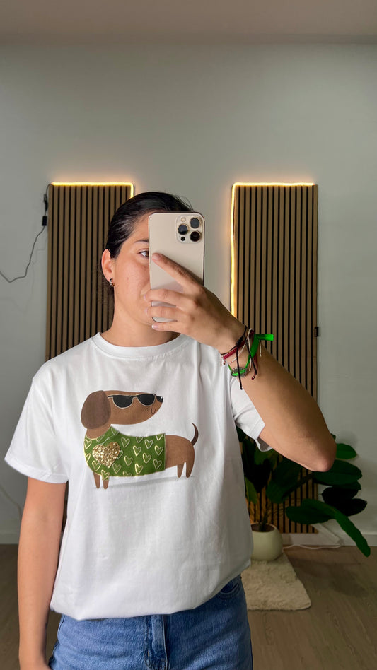 Camiseta básica perro