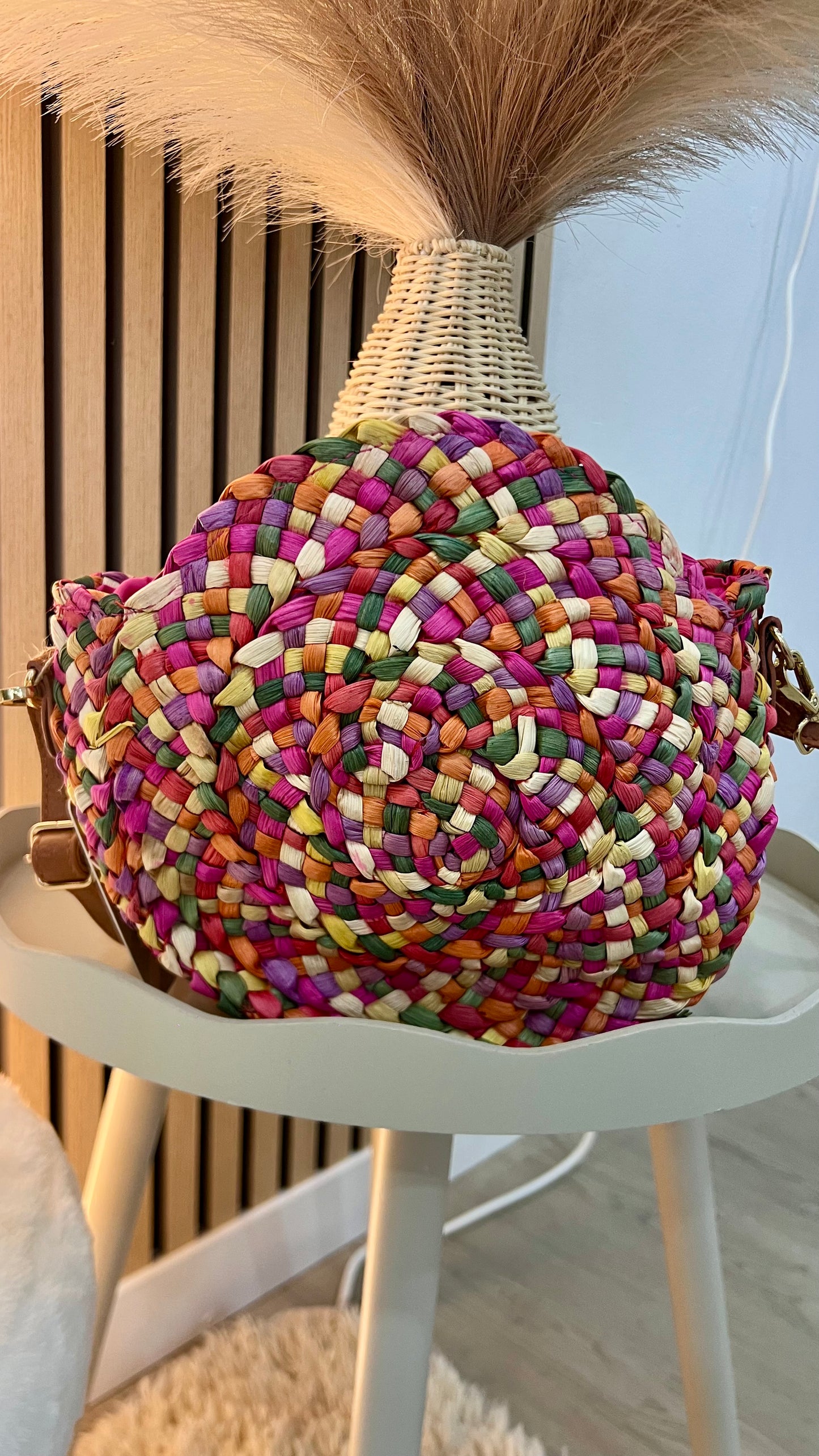 Bolso trenzado colores