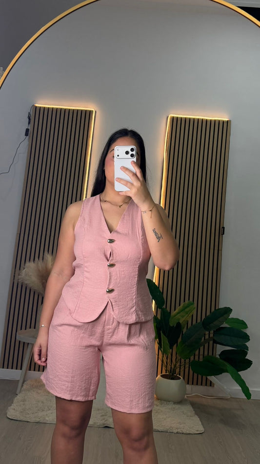 Conjunto zafiro rosa
