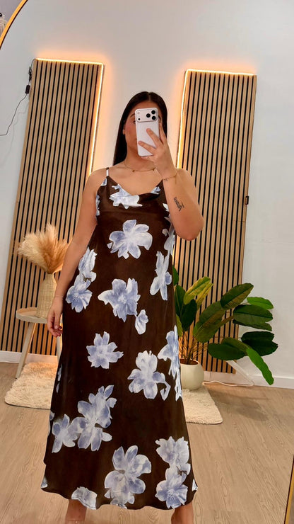 Vestido tropicoqueta chocolate