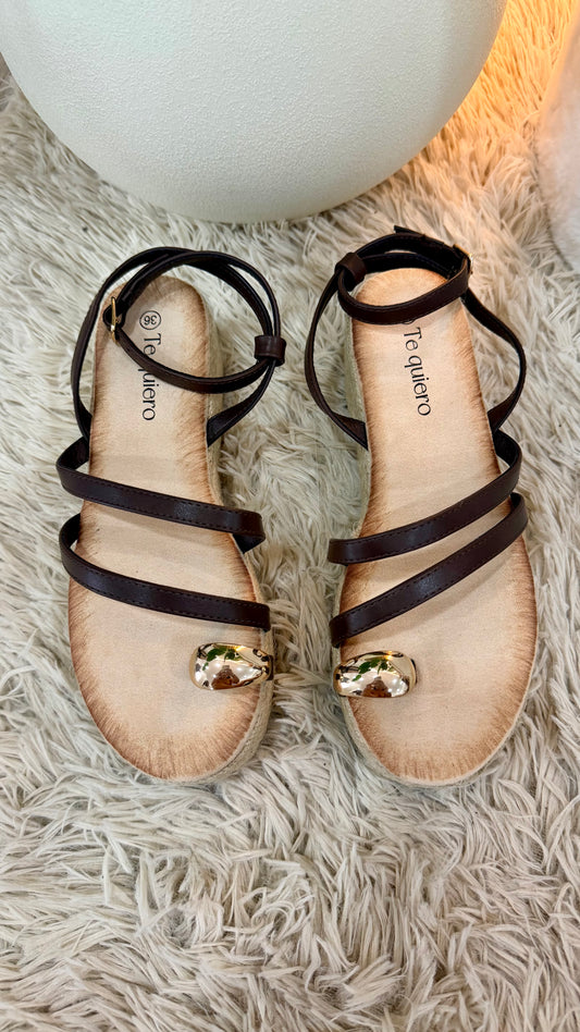 Sandalia Plataforma Alma Gold